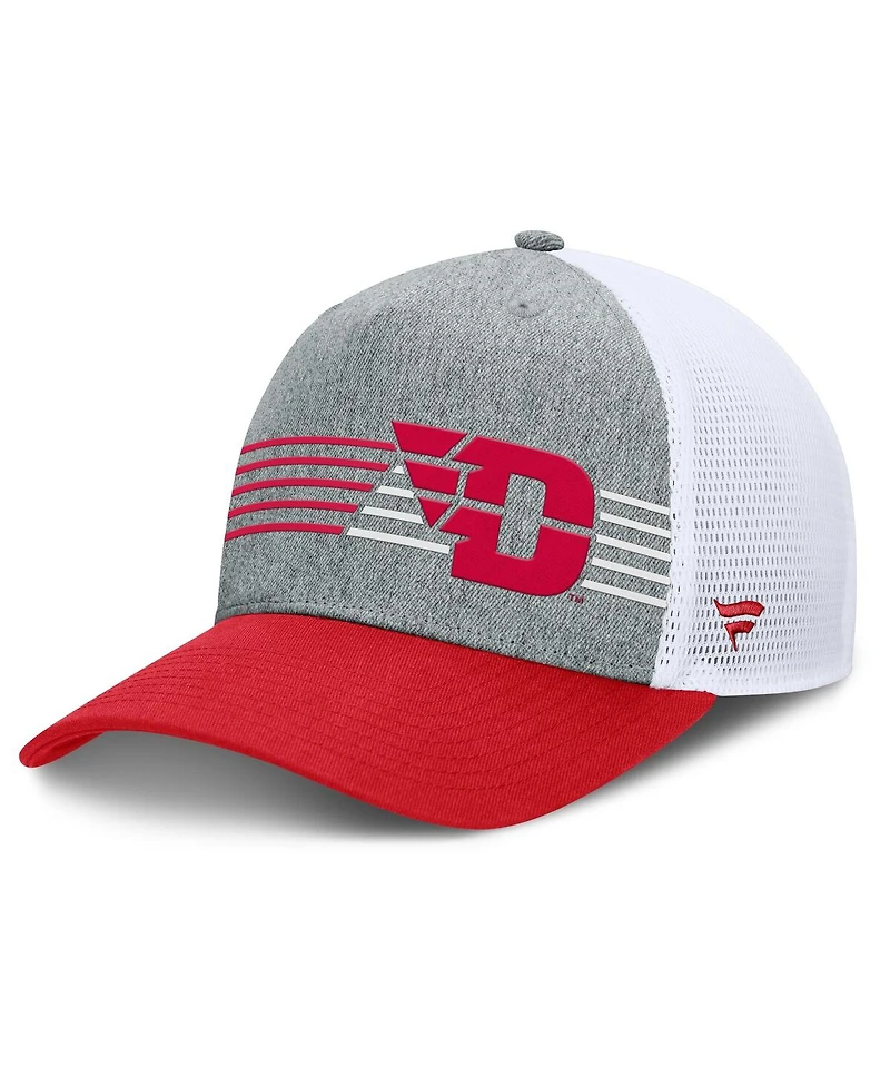 Fanatics Men's Heather Gray/Red Dayton Flyers Profile Trucker Adjustable Hat