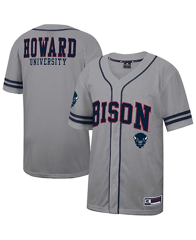 Colosseum Men's Gray Howard Bison Free Spirited Baseball Jersey