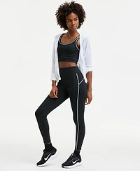 Id Ideology Women's Piped 7/8-Length Compression Leggings, Exclusively at Macy's