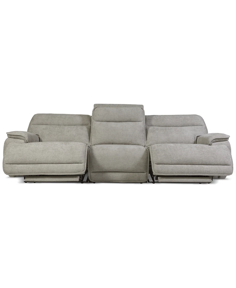 Ozryn -Pc. Fabric Sofa with 2 Power Motion Chairs