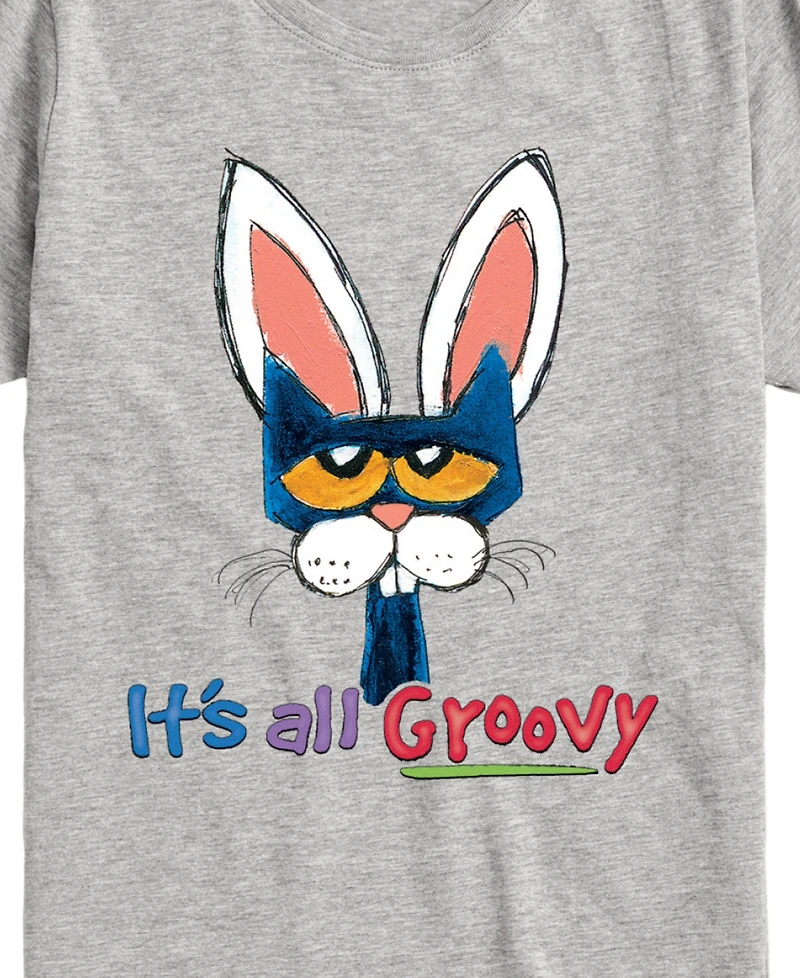 Pete The Cat Toddler and Big Boys Easter It's All Groovy Graphic T-Shirt