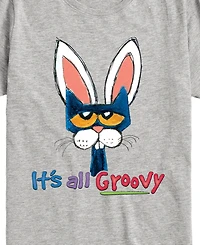 Pete The Cat Toddler and Big Boys Easter It's All Groovy Graphic T-Shirt