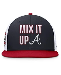 Nike Men's Navy/Red Atlanta Braves Pro Performance Trucker Snapback Hat