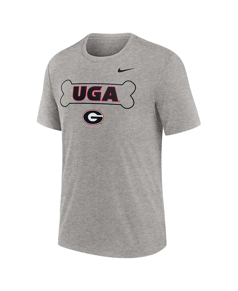 Nike Men's Heather Gray Georgia Bulldogs Campus Local Tri-Blend T-Shirt