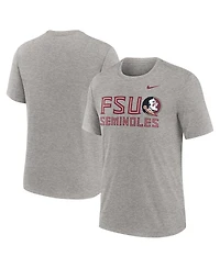 Nike Men's Heather Gray Florida State Seminoles Campus Local Tri-Blend T-Shirt