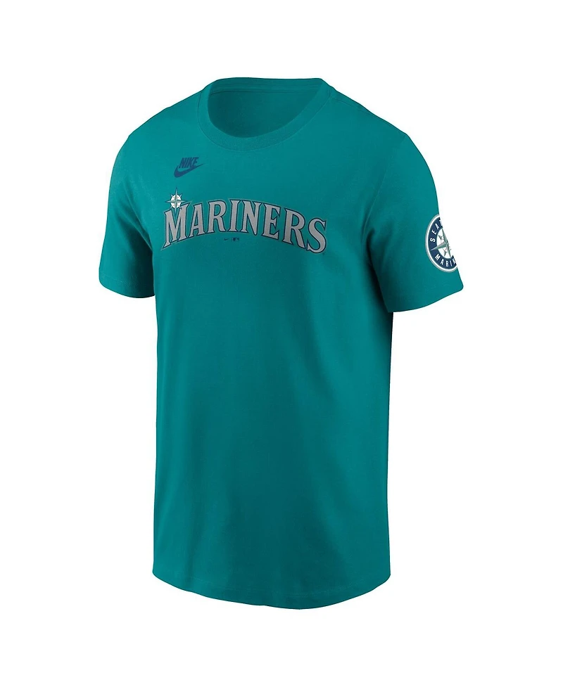 Nike Men's Edgar Martinez Aqua Seattle Mariners Cooperstown Collection Name Number T-Shirt