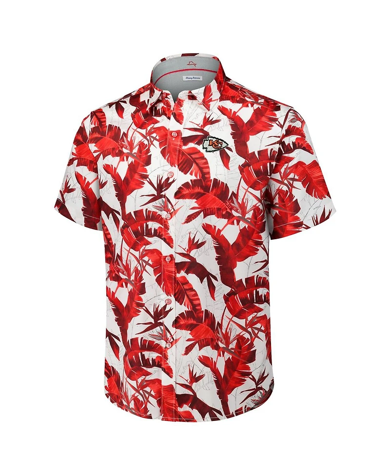 Tommy Bahama Men's Red Kansas City Chiefs Sunnyvale Blooms Camp Button-Up Shirt