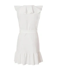 Quiz Women's Scuba Crepe Frill Detail Wrap Dress