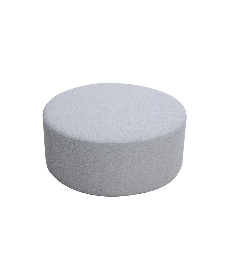 Streamdale Versatile Round Boucle Table Ottoman, Seat, End/Side Table
