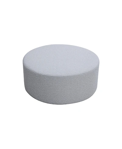 Streamdale Versatile Round Boucle Table Ottoman, Seat, End/Side Table