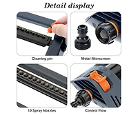 Lawn Sprinkler Oscillating Sprinkler Automatic Swing Adjustable Spray Angle Courtyard Garden Watering Grey