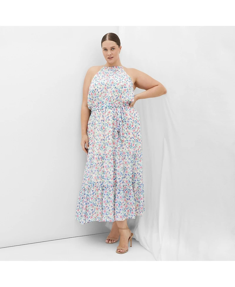 City Chic Plus Lidia Print Maxi Dress