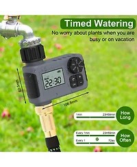 Sprinkler Timer Outdoor Programmable Water Timer for Lawn Garden Rain Delay Manual Automatic Watering