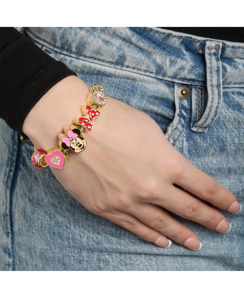 Disney Minnie Mouse Charm Bracelet with Heart Accents