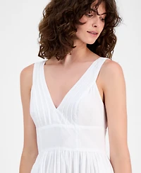 I.n.c. International Concepts Women's Cotton Eyelet V-Neck Maxi Dress, Macy's Exclusive