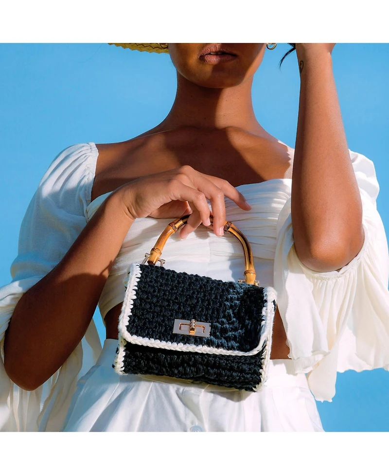 Airmail Mini Crochet Handbag White