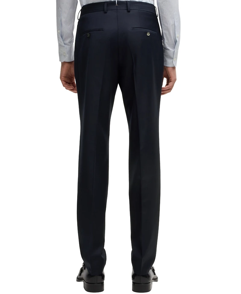 Boss by Hugo Men's Virgin Wool Slim-Fit Trousers