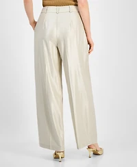 I.n.c. International Concepts Women's Metallic Linen Pants, Macy's Exclusive