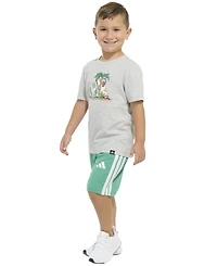 adidas Toddler & Little Boys Graphic T-Shirt Stripe Shorts