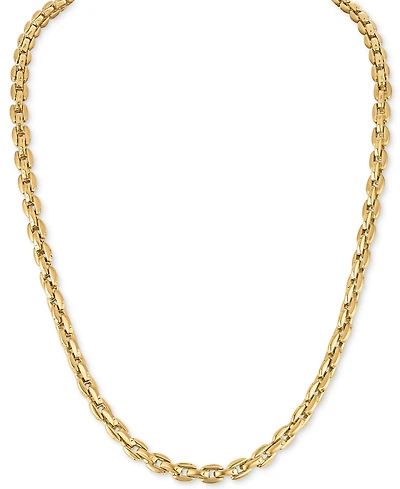 Esquire Men's Jewelry Rounded Box Link 22" Chain Necklace, Exclusively for Macy's