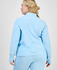 Id Ideology Plus Size Soft Flex Solid Full-Zip Jacket, Created for Macy's