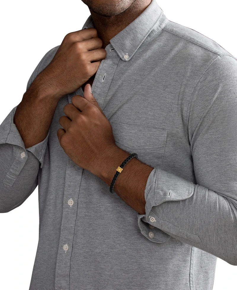 Esquire Men's Jewelry Box Link Chain Bracelet in Black & Gold-Tone Ion Plated Stainless Steel, Exclusively at Macy's