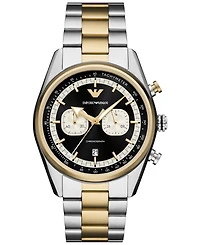 Emporio Armani Men's Chronograph Two-Tone Stainless Steel Bracelet Watch 42mm
