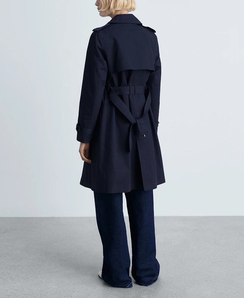 Mango Women's Belted Classic Trench Coat