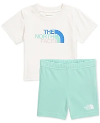 The North Face Baby Girls Logo T-Shirt & Shorts, 2 Piece Set