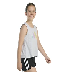 adidas Big Girls Sleeveless Swing Heather Tank Top