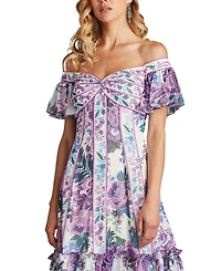 Tadashi Shoji Women's Breeze Floral Print Chiffon Dress