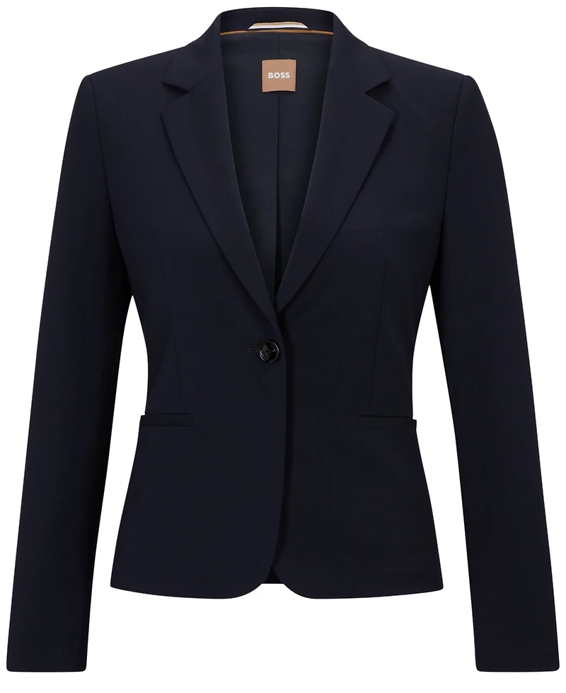 Boss by Hugo Boss Women's Virgin Wool Regular-Fit Button-Up Jacket