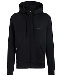 Boss by Hugo Men's Logo Print Zip-Up Hoodie
