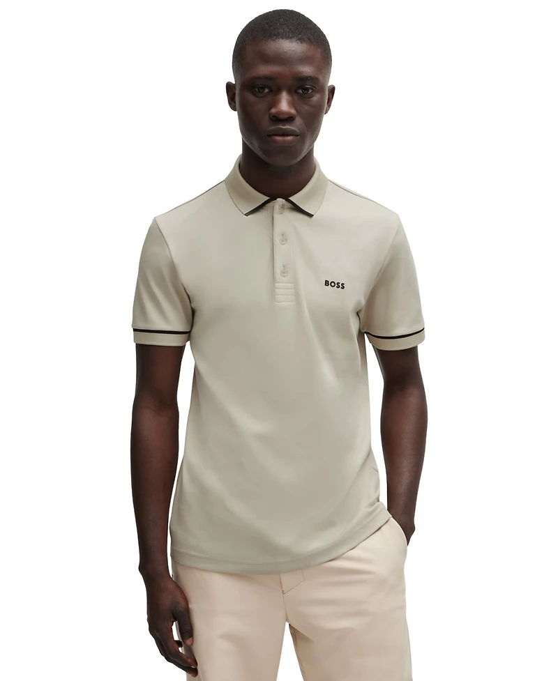 Boss by Hugo Men's Contrast Trim Slim-Fit Polo Shirt
