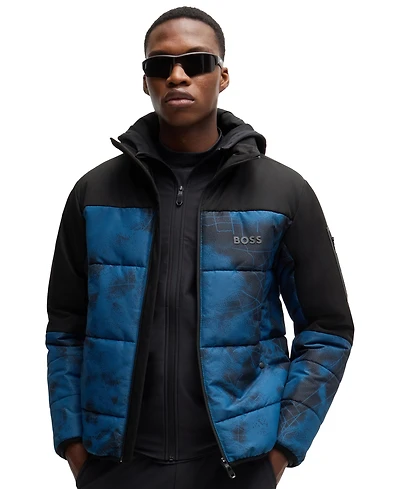 Boss by Hugo Boss Men's Logo Water-Repellent Puffer Jacket