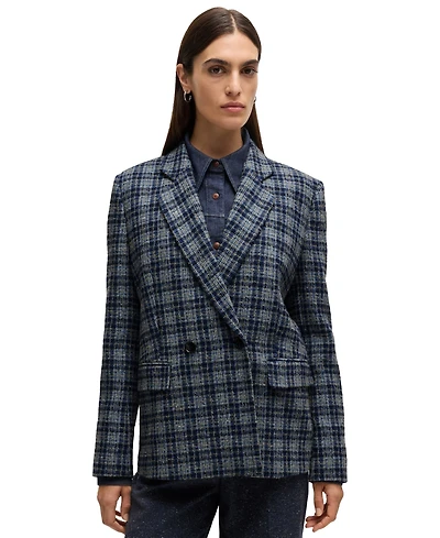 Boss by Hugo Women's Relaxed-Fit Double-Breasted Jacket
