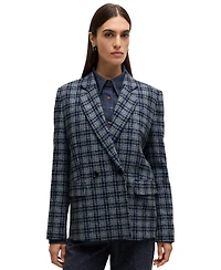 Boss by Hugo Women's Relaxed-Fit Double-Breasted Jacket