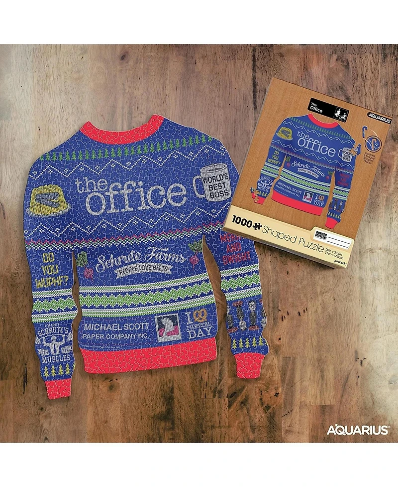 The Office Ugly Christmas Sweater Shaped 1000 Piece Jigsaw Puzzle