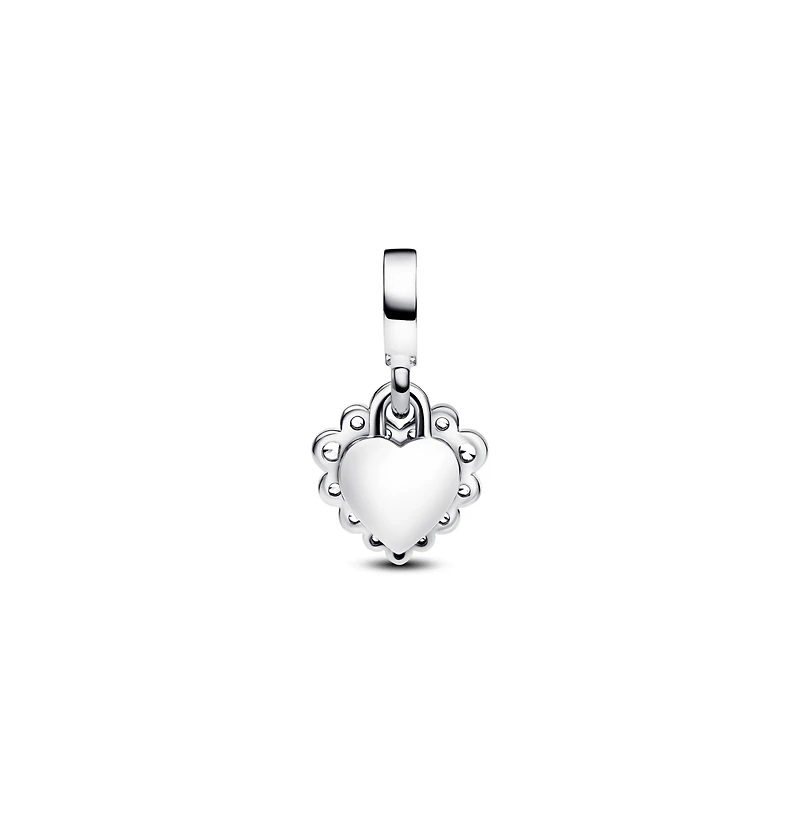 Pandora Sparkling Heart Double Dangle Sterling Silver Charms