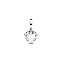 Pandora Sparkling Heart Double Dangle Sterling Silver Charms