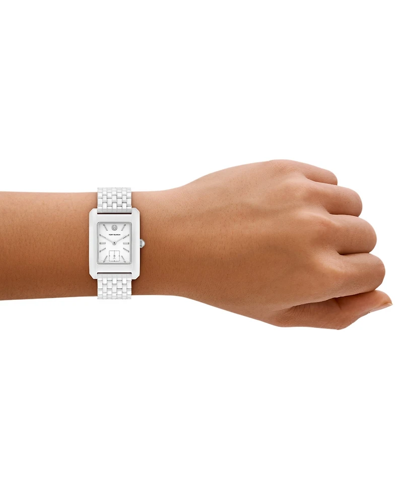 Tory Burch Women's The Eleanor White Ceramic Bracelet Watch 31mm