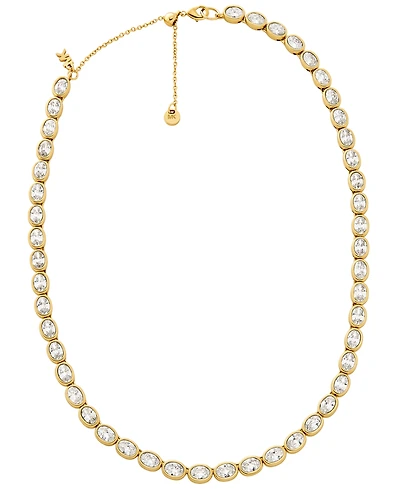 Michael Kors 14K Gold-Plated Brass Bezel-Set Necklace