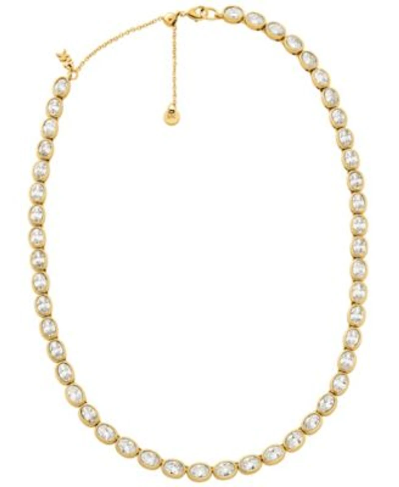Michael Kors 14k Gold Plated Cubic Zirconia Bezel Set Jewelry Collection
