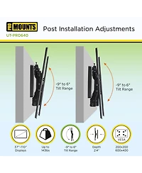 ProMounts Premium Tilting Tv Wall Mount for 37" to 110" TVs Up to 143lbs