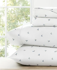 Kaycie Gray Printed Microfiber 4-Pc. Sheet Set, Queen