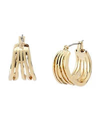 Robert Lee Morris Soho Sculpted Multi Row Huggie Earrings