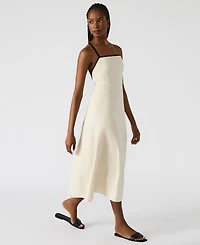 Steve Madden Women's Riyan Tipped Apron-Neck Midi Dress