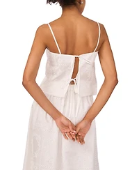 1.state Women's Embroidered Square Neck Sleeveless Blouse