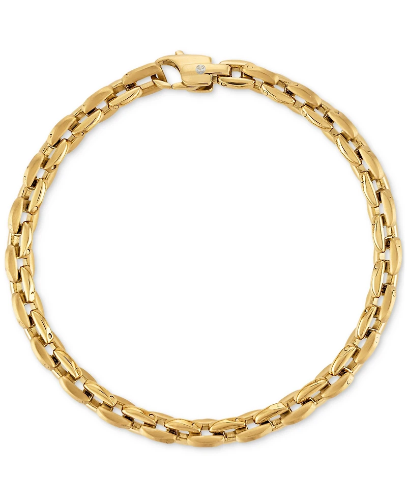 Esquire Men's Jewelry Rounded Box Link Chain Bracelet, Exclusively for Macy's