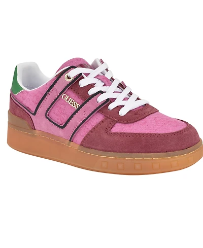 Guess Women's Inart Low Profile Sporty Gum Bottom Lace-Up Sneakers